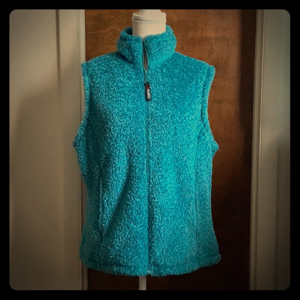 Teal blue vest